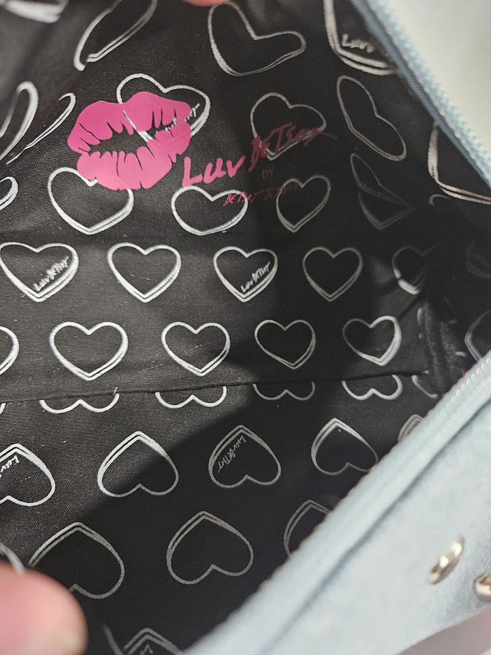 Juicy Couture Light Blue Crystal Accent Clutch